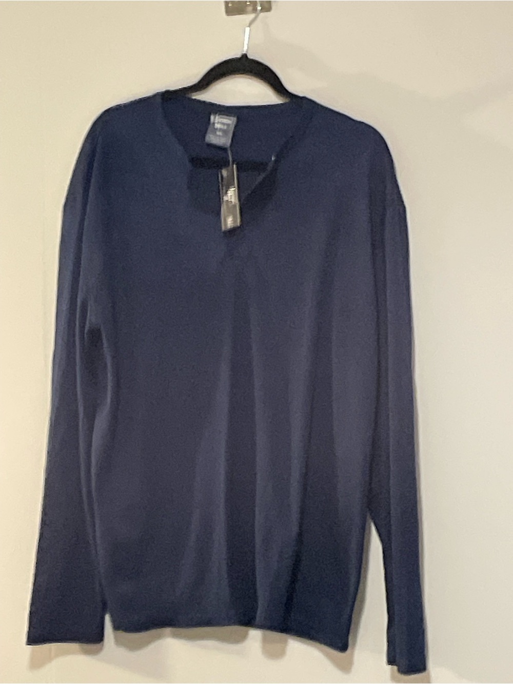 Jackson Hale Men's Navy Long-Sleeve Knit Sweater - Classic V-Notch. Item
#11719